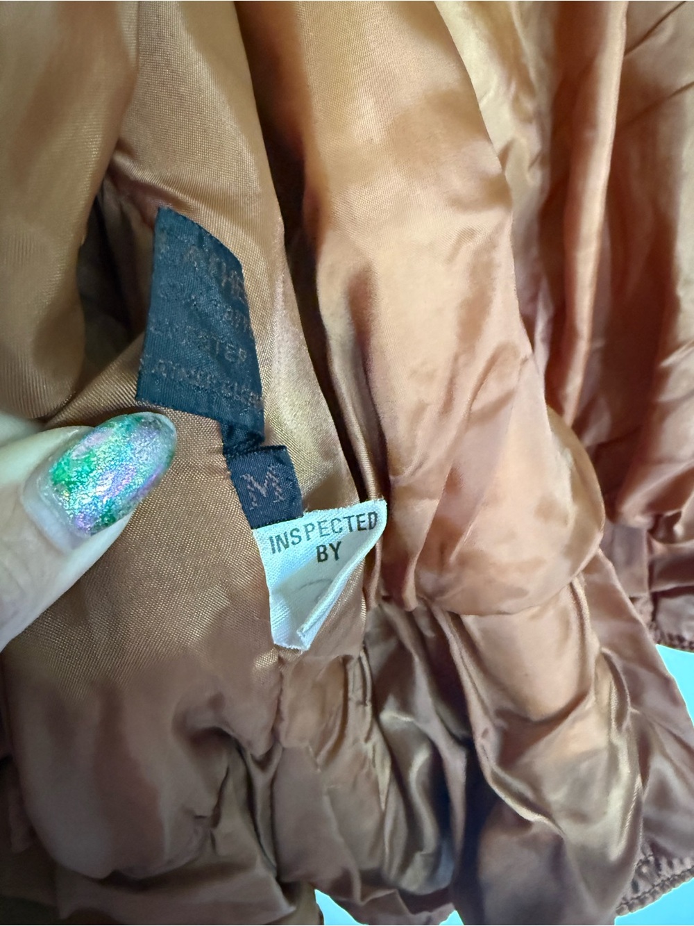Vintage brown suede and leather patchwork bomber jacket by Winlit - M - Picture 7 of 10